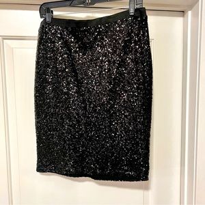 The Limited black sequin pencil skirt